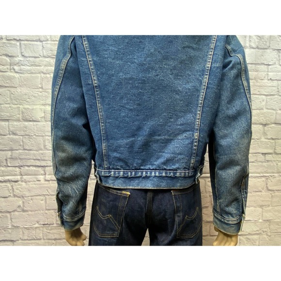 Levi's size 44 western cowboy trucker blanket lining denim jacket made in USA! - Picture 10 of 10